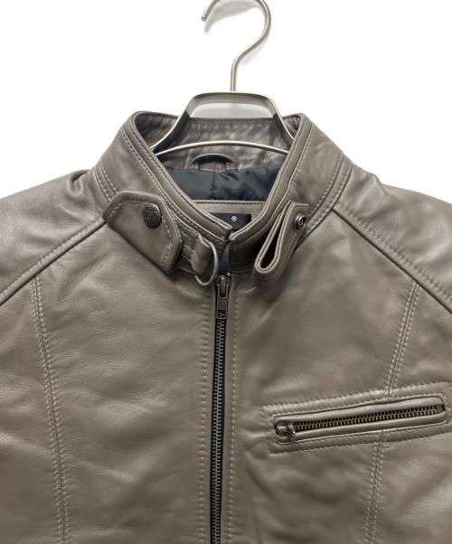 Liugoo Leathers（リューグーレザーズ）Liugoo Leathers (リューグーレザーズ) シングルライダースジャケット グレー サイズ:Ｍの古着・服飾アイテム