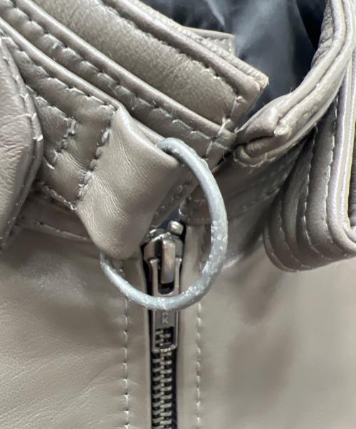 Liugoo Leathers（リューグーレザーズ）Liugoo Leathers (リューグーレザーズ) シングルライダースジャケット グレー サイズ:Ｍの古着・服飾アイテム