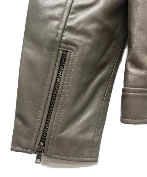 Liugoo Leathers（リューグーレザーズ）Liugoo Leathers (リューグーレザーズ) シングルライダースジャケット グレー サイズ:Ｍの古着・服飾アイテム