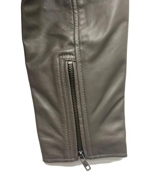 Liugoo Leathers（リューグーレザーズ）Liugoo Leathers (リューグーレザーズ) シングルライダースジャケット グレー サイズ:Ｍの古着・服飾アイテム