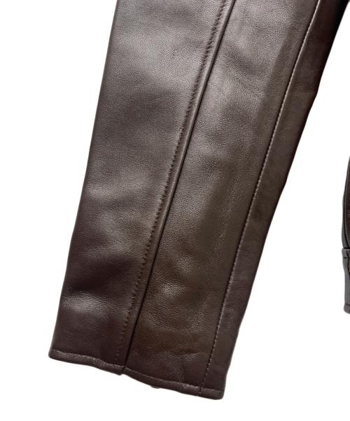 Liugoo Leathers（リューグーレザーズ）Liugoo Leathers (リューグーレザーズ) シングルライダースジャケット ブラウン サイズ:Ｍの古着・服飾アイテム