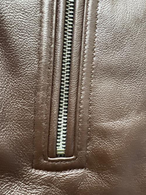 Liugoo Leathers（リューグーレザーズ）Liugoo Leathers (リューグーレザーズ) シングルライダースジャケット ブラウン サイズ:Ｍの古着・服飾アイテム