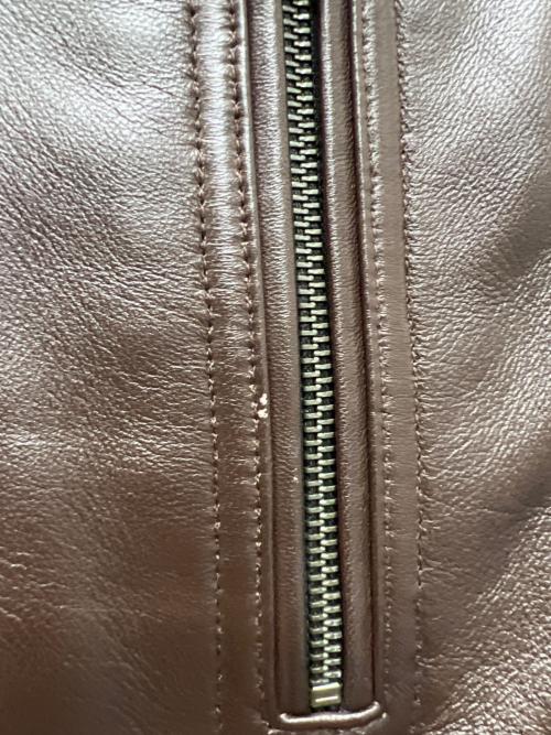 Liugoo Leathers（リューグーレザーズ）Liugoo Leathers (リューグーレザーズ) シングルライダースジャケット ブラウン サイズ:Ｍの古着・服飾アイテム