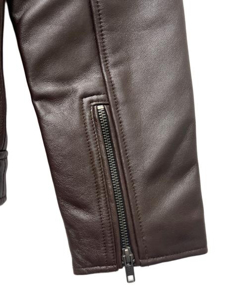 Liugoo Leathers（リューグーレザーズ）Liugoo Leathers (リューグーレザーズ) シングルライダースジャケット ブラウン サイズ:Ｍの古着・服飾アイテム