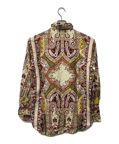 ETRO（エトロ）ETRO (エトロ) プリントシャツ クリーム×ボルドー サイズ:Ｌの古着・服飾アイテム