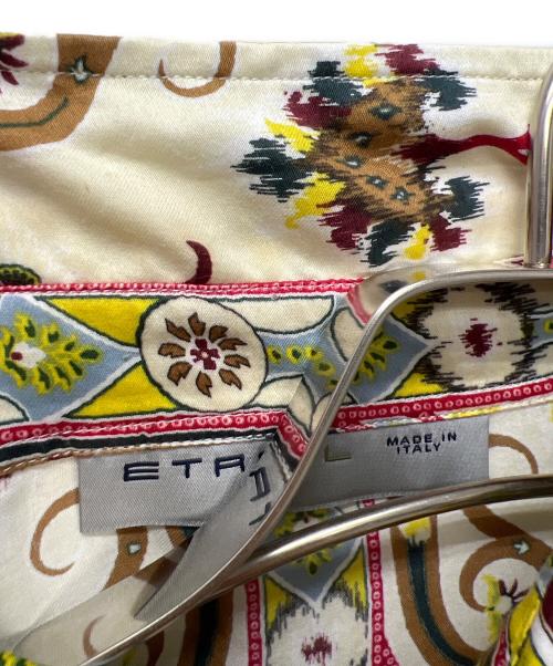 ETRO（エトロ）ETRO (エトロ) プリントシャツ クリーム×ボルドー サイズ:Ｌの古着・服飾アイテム