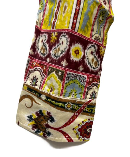ETRO（エトロ）ETRO (エトロ) プリントシャツ クリーム×ボルドー サイズ:Ｌの古着・服飾アイテム