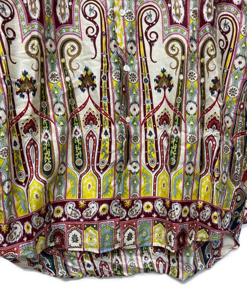 ETRO（エトロ）ETRO (エトロ) プリントシャツ クリーム×ボルドー サイズ:Ｌの古着・服飾アイテム