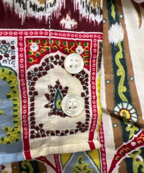 ETRO（エトロ）ETRO (エトロ) プリントシャツ クリーム×ボルドー サイズ:Ｌの古着・服飾アイテム