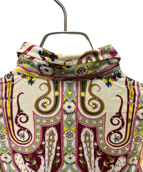 ETRO（エトロ）ETRO (エトロ) プリントシャツ クリーム×ボルドー サイズ:Ｌの古着・服飾アイテム