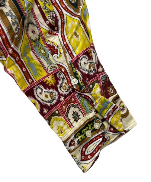 ETRO（エトロ）ETRO (エトロ) プリントシャツ クリーム×ボルドー サイズ:Ｌの古着・服飾アイテム