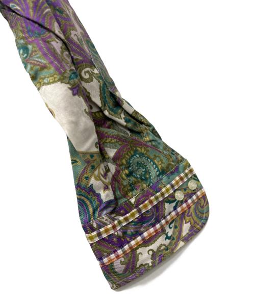 ETRO（エトロ）ETRO (エトロ) プリントシャツ グリーン×パープル サイズ:４０の古着・服飾アイテム