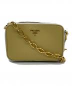 PRADAプラダ）の古着「SAFFIANO LUX チェーンショルダーバッグ」｜イエロー