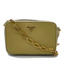 PRADA（プラダ）の古着「SAFFIANO LUX チェーンショルダーバッグ」｜イエロー