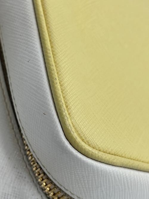 PRADA（プラダ）PRADA (プラダ) SAFFIANO LUX チェーンショルダーバッグ イエローの古着・服飾アイテム
