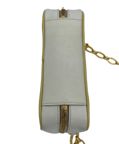 PRADA（プラダ）PRADA (プラダ) SAFFIANO LUX チェーンショルダーバッグ イエローの古着・服飾アイテム