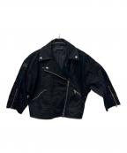 DIESEL Black Goldディーゼル ブラック ゴールド）の古着「ダブルライダースジャケット」｜ブラック