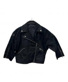 DIESEL Black Gold（ディーゼル ブラック ゴールド）の古着「ダブルライダースジャケット」｜ブラック