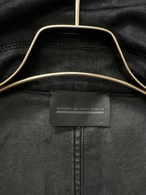 DIESEL Black Gold（ディーゼル ブラック ゴールド）DIESEL Black Gold (ディーゼル ブラック ゴールド) ダブルライダースジャケット ブラック サイズ:３６の古着・服飾アイテム