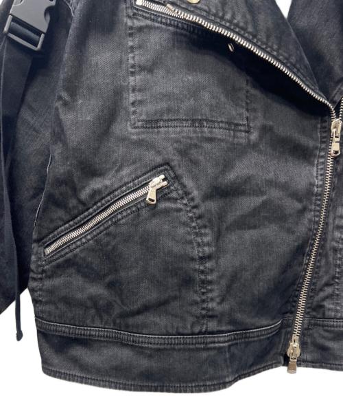 DIESEL Black Gold（ディーゼル ブラック ゴールド）DIESEL Black Gold (ディーゼル ブラック ゴールド) ダブルライダースジャケット ブラック サイズ:３６の古着・服飾アイテム