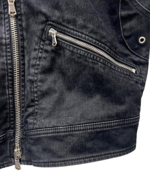 DIESEL Black Gold（ディーゼル ブラック ゴールド）DIESEL Black Gold (ディーゼル ブラック ゴールド) ダブルライダースジャケット ブラック サイズ:３６の古着・服飾アイテム