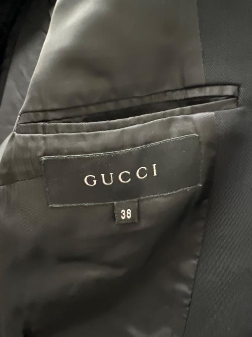 GUCCI（グッチ）GUCCI (グッチ) テーラードジャケット ブラック サイズ:３８の古着・服飾アイテム
