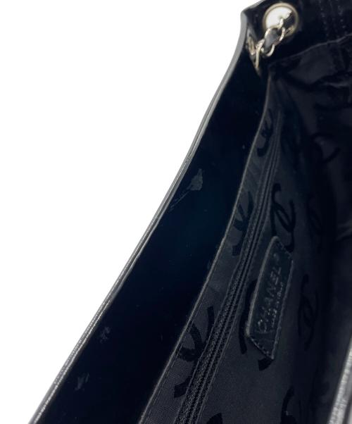 CHANEL（シャネル）CHANEL (シャネル) ハラコエナメルチェーントートミニ ブラックの古着・服飾アイテム
