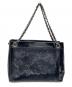 CHANEL (シャネル) ハラコエナメルチェーントートミニ ブラック：70000円
