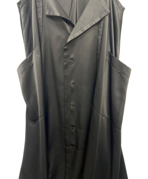LIMI feu（リミフゥ）LIMI feu (リミフゥ) サテンロングジレワンピ ブラック サイズ:Ｓの古着・服飾アイテム