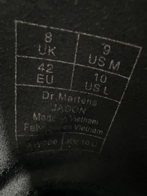 Dr.Martens（ドクターマーチン）Dr.Martens (ドクターマーチン) サイドジップ8ホールブーツ ブラック サイズ:US9の古着・服飾アイテム