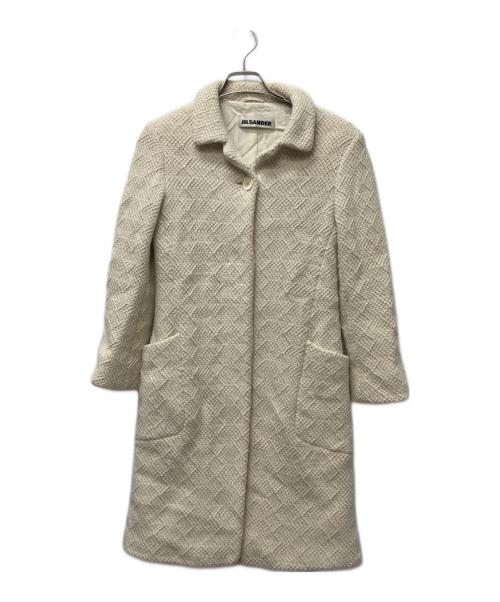 JIL SANDER（ジルサンダー）JIL SANDER (ジルサンダー) アンゴラブレンドコート ホワイト サイズ:３４の古着・服飾アイテム