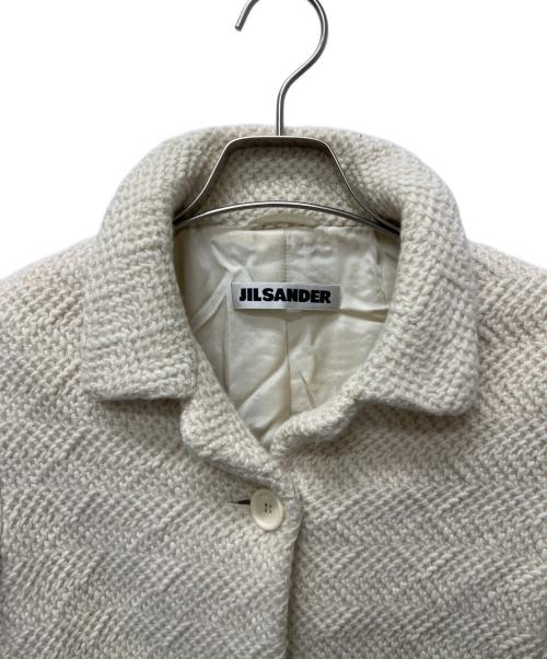JIL SANDER（ジルサンダー）JIL SANDER (ジルサンダー) アンゴラブレンドコート ホワイト サイズ:３４の古着・服飾アイテム