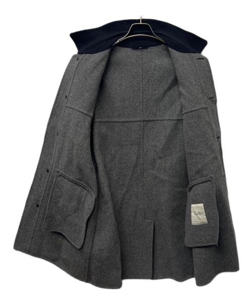 VALSTAR（ヴァルスター）VALSTAR (ヴァルスター) ウールステンカラーコート ネイビー×グレー サイズ:52の古着・服飾アイテム
