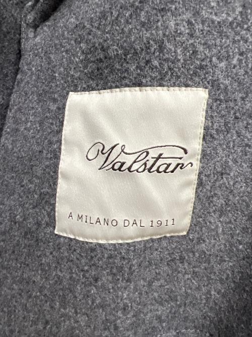 VALSTAR（ヴァルスター）VALSTAR (ヴァルスター) ウールステンカラーコート ネイビー×グレー サイズ:52の古着・服飾アイテム