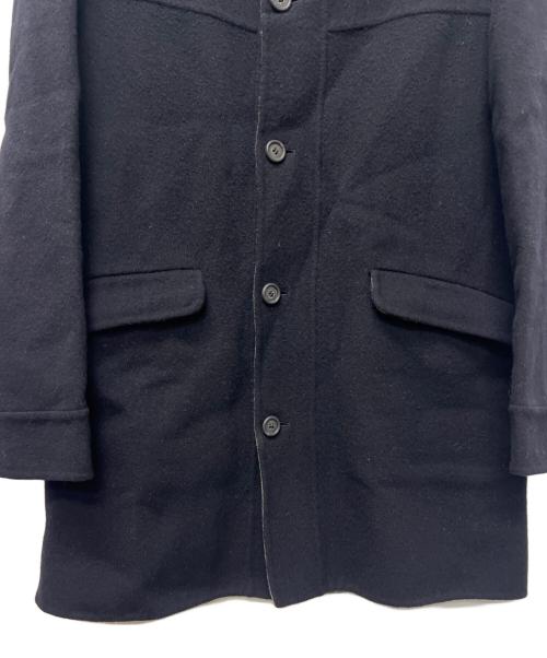 VALSTAR（ヴァルスター）VALSTAR (ヴァルスター) ウールステンカラーコート ネイビー×グレー サイズ:52の古着・服飾アイテム