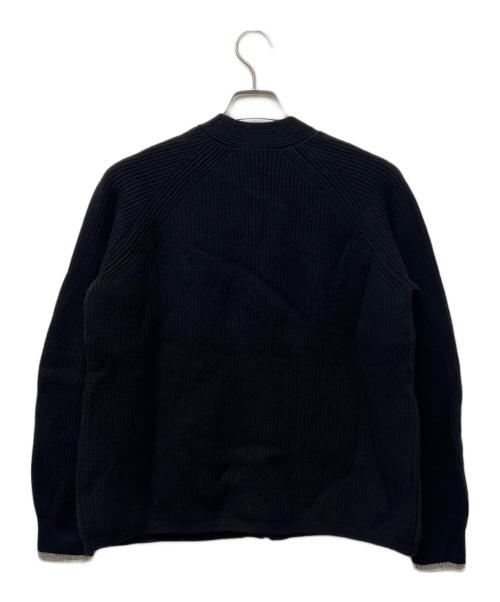 DRAWER（ドゥロワー）Drawer (ドゥロワー) 畦編み ニットカーディガン ブラック サイズ:１の古着・服飾アイテム