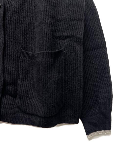 DRAWER（ドゥロワー）Drawer (ドゥロワー) 畦編み ニットカーディガン ブラック サイズ:１の古着・服飾アイテム