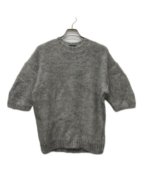 DRAWER（ドゥロワー）DRAWER (ドゥロワー) モヘヤウールクルーネックニット グレー サイズ:-の古着・服飾アイテム