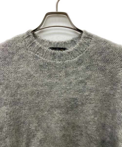 DRAWER（ドゥロワー）DRAWER (ドゥロワー) モヘヤウールクルーネックニット グレー サイズ:-の古着・服飾アイテム
