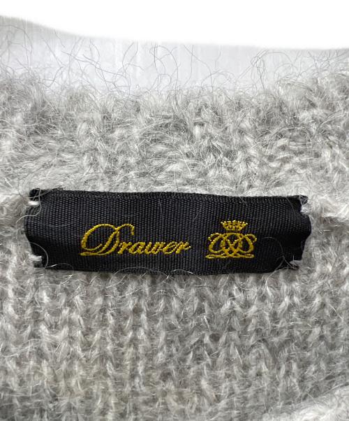 DRAWER（ドゥロワー）DRAWER (ドゥロワー) モヘヤウールクルーネックニット グレー サイズ:-の古着・服飾アイテム