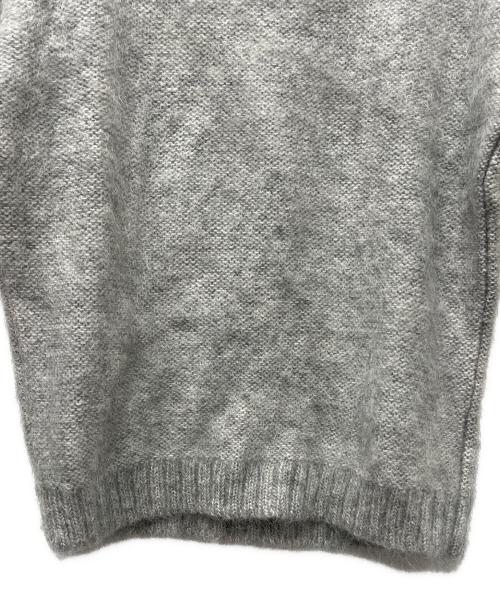 DRAWER（ドゥロワー）DRAWER (ドゥロワー) モヘヤウールクルーネックニット グレー サイズ:-の古着・服飾アイテム
