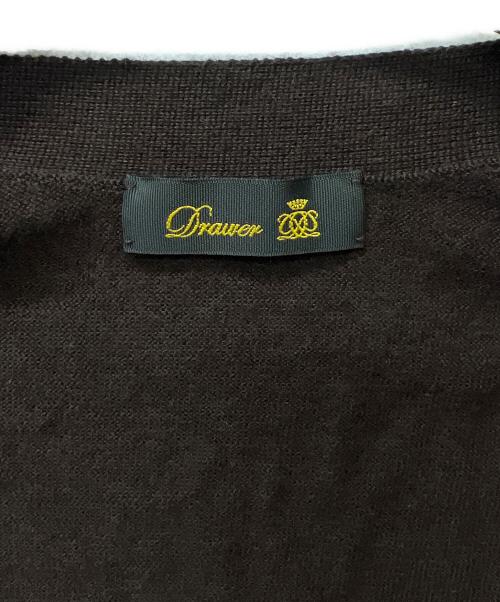 DRAWER（ドゥロワー）DRAWER (ドゥロワー) カシミヤ混カーディガン ブラウン サイズ:-の古着・服飾アイテム