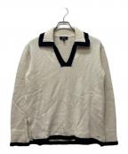 theoryセオリー）の古着「WAVE BOUCLE OW LS PULLOVE 」｜アイボリー×ブラック