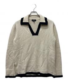 theory（セオリー）の古着「WAVE BOUCLE OW LS PULLOVE 」｜アイボリー×ブラック