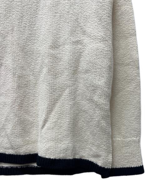 theory（セオリー）theory (セオリー) WAVE BOUCLE OW LS PULLOVE  アイボリー×ブラック サイズ:Pの古着・服飾アイテム
