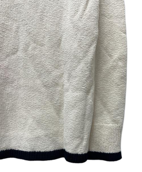 theory（セオリー）theory (セオリー) WAVE BOUCLE OW LS PULLOVE  アイボリー×ブラック サイズ:Pの古着・服飾アイテム