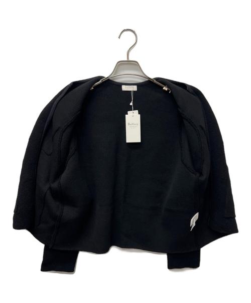 BALLSEY（ボールジィ）BALLSEY (ボールジィ) ウールナイロンブークレー フロントオープンカーディガン ブラック サイズ:Sの古着・服飾アイテム