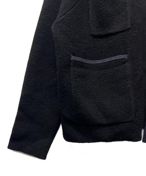 BALLSEY（ボールジィ）BALLSEY (ボールジィ) ウールナイロンブークレー フロントオープンカーディガン ブラック サイズ:Sの古着・服飾アイテム