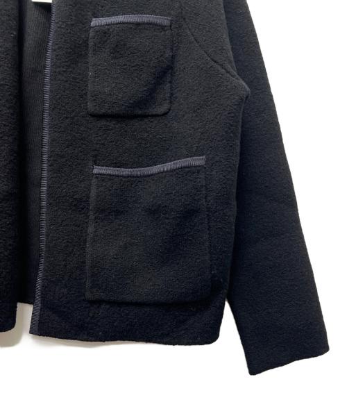 BALLSEY（ボールジィ）BALLSEY (ボールジィ) ウールナイロンブークレー フロントオープンカーディガン ブラック サイズ:Sの古着・服飾アイテム