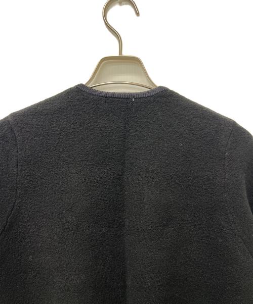 BALLSEY（ボールジィ）BALLSEY (ボールジィ) ウールナイロンブークレー フロントオープンカーディガン ブラック サイズ:Sの古着・服飾アイテム